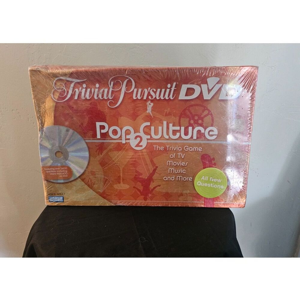 Trivial Pursuit DVD Pop Culture 2 Game Parker Brothers - New Sealed (Box Wear)